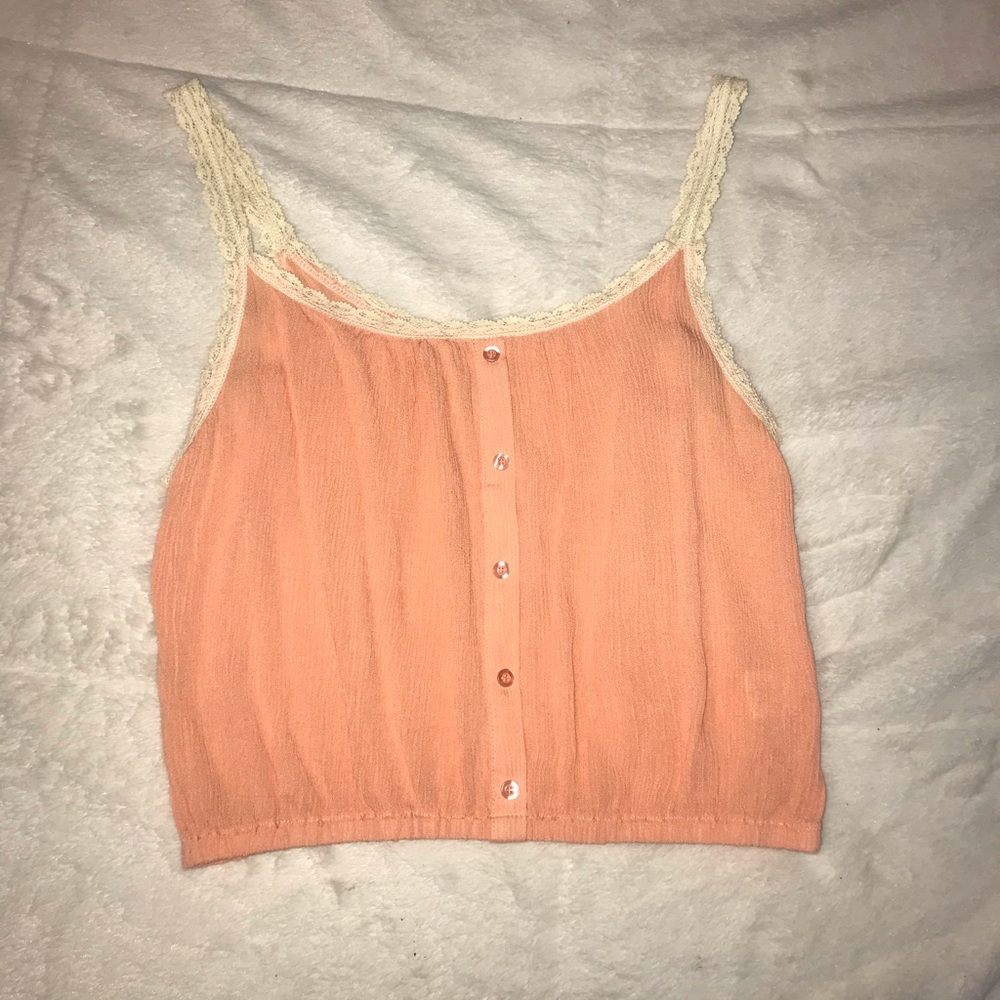 Cute peachy crop top